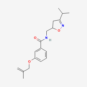 molecular formula C18H24N2O3 B5898210 N-[(3-isopropyl-4,5-dihydroisoxazol-5-yl)methyl]-3-[(2-methylprop-2-en-1-yl)oxy]benzamide 