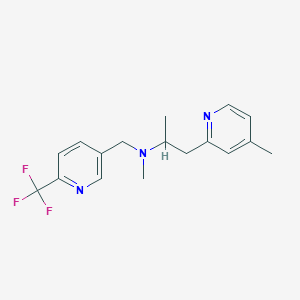 molecular formula C17H20F3N3 B5898221 N-methyl-1-(4-methylpyridin-2-yl)-N-{[6-(trifluoromethyl)pyridin-3-yl]methyl}propan-2-amine 