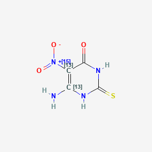 6-Amino-5-nitro-2-thio-uracil-13C2,15N
