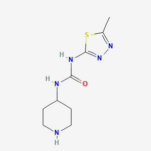 molecular formula C9H15N5OS B5898258 N-(5-methyl-1,3,4-thiadiazol-2-yl)-N'-piperidin-4-ylurea 