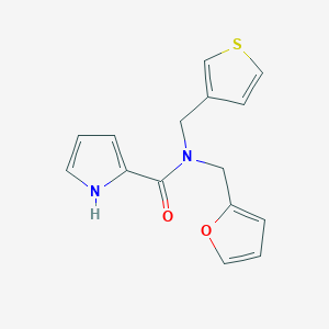 molecular formula C15H14N2O2S B5898264 N-(2-furylmethyl)-N-(3-thienylmethyl)-1H-pyrrole-2-carboxamide 