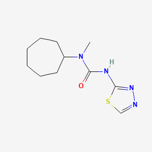 molecular formula C11H18N4OS B5898278 N-cycloheptyl-N-methyl-N'-1,3,4-thiadiazol-2-ylurea 