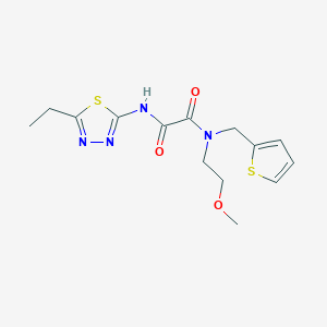 molecular formula C14H18N4O3S2 B5898295 N'-(5-ethyl-1,3,4-thiadiazol-2-yl)-N-(2-methoxyethyl)-N-(2-thienylmethyl)ethanediamide 
