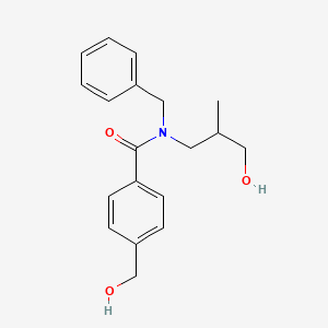 molecular formula C19H23NO3 B5898301 N-benzyl-4-(hydroxymethyl)-N-(3-hydroxy-2-methylpropyl)benzamide 