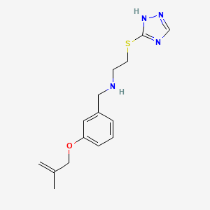 molecular formula C15H20N4OS B5898388 N-{3-[(2-methylprop-2-en-1-yl)oxy]benzyl}-2-(1H-1,2,4-triazol-5-ylthio)ethanamine 