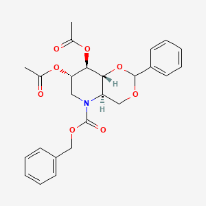 Benzyl (4aR,7S,8R,8aR)-7,8-bis(acetyloxy)-2-phenylhexahydro-2H,5H-[1,3]dioxino[5,4-b]pyridine-5-carboxylate