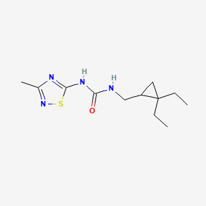 molecular formula C12H20N4OS B5898430 N-[(2,2-diethylcyclopropyl)methyl]-N'-(3-methyl-1,2,4-thiadiazol-5-yl)urea 