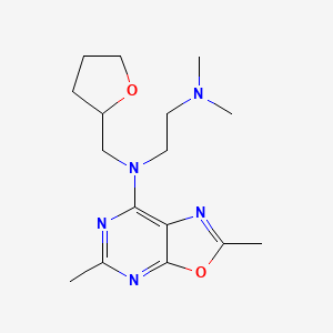 molecular formula C16H25N5O2 B5898446 N-(2,5-dimethyl[1,3]oxazolo[5,4-d]pyrimidin-7-yl)-N',N'-dimethyl-N-(tetrahydrofuran-2-ylmethyl)ethane-1,2-diamine 