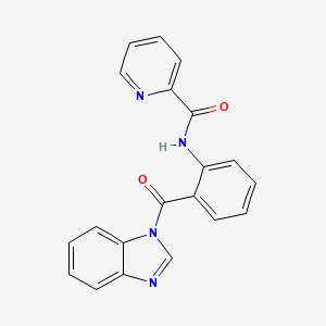 molecular formula C20H14N4O2 B5898472 N-[2-(1H-benzimidazol-1-ylcarbonyl)phenyl]pyridine-2-carboxamide 