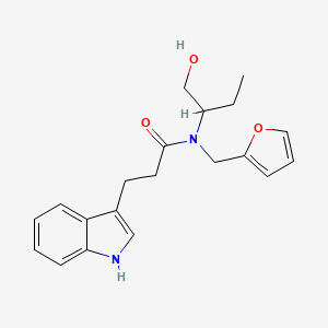 molecular formula C20H24N2O3 B5898585 N-(2-furylmethyl)-N-[1-(hydroxymethyl)propyl]-3-(1H-indol-3-yl)propanamide 