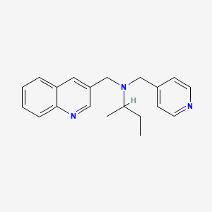 molecular formula C20H23N3 B5898628 N-(pyridin-4-ylmethyl)-N-(quinolin-3-ylmethyl)butan-2-amine 