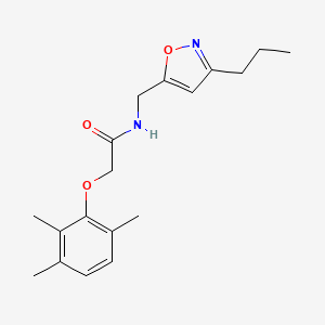 molecular formula C18H24N2O3 B5898653 N-[(3-propylisoxazol-5-yl)methyl]-2-(2,3,6-trimethylphenoxy)acetamide 