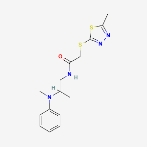 molecular formula C15H20N4OS2 B5898704 N-{2-[methyl(phenyl)amino]propyl}-2-[(5-methyl-1,3,4-thiadiazol-2-yl)thio]acetamide 