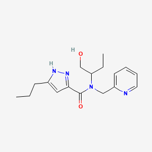 molecular formula C17H24N4O2 B5898763 N-(1-hydroxybutan-2-yl)-5-propyl-N-(pyridin-2-ylmethyl)-1H-pyrazole-3-carboxamide 