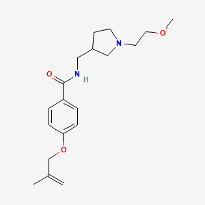 molecular formula C19H28N2O3 B5898784 N-{[1-(2-methoxyethyl)pyrrolidin-3-yl]methyl}-4-[(2-methylprop-2-en-1-yl)oxy]benzamide 