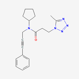 molecular formula C19H23N5O B5898894 N-cyclopentyl-3-(5-methyl-1H-tetrazol-1-yl)-N-(3-phenylprop-2-yn-1-yl)propanamide 