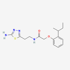 molecular formula C16H22N4O2S B5898900 N-[2-(5-amino-1,3,4-thiadiazol-2-yl)ethyl]-2-(2-sec-butylphenoxy)acetamide 