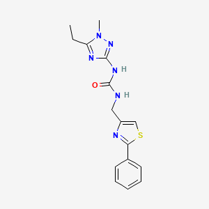 molecular formula C16H18N6OS B5898980 N-(5-ethyl-1-methyl-1H-1,2,4-triazol-3-yl)-N'-[(2-phenyl-1,3-thiazol-4-yl)methyl]urea 
