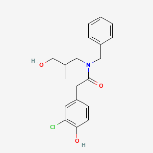 molecular formula C19H22ClNO3 B5898983 N-benzyl-2-(3-chloro-4-hydroxyphenyl)-N-(3-hydroxy-2-methylpropyl)acetamide 