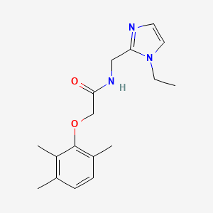 molecular formula C17H23N3O2 B5898984 N-[(1-ethyl-1H-imidazol-2-yl)methyl]-2-(2,3,6-trimethylphenoxy)acetamide 