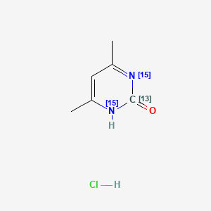4,6-Dimethyl-2(1H)-pyrimidinone-13C,15N2 Hydrochloride