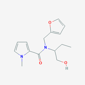 molecular formula C15H20N2O3 B5899070 N-(2-furylmethyl)-N-[1-(hydroxymethyl)propyl]-1-methyl-1H-pyrrole-2-carboxamide 