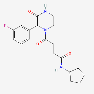 molecular formula C19H24FN3O3 B5899117 N-cyclopentyl-4-[2-(3-fluorophenyl)-3-oxopiperazin-1-yl]-4-oxobutanamide 