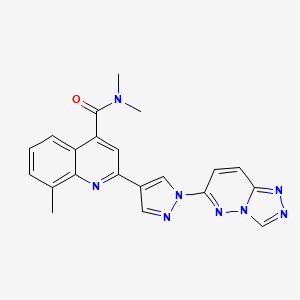 molecular formula C21H18N8O B5899121 N,N,8-trimethyl-2-(1-[1,2,4]triazolo[4,3-b]pyridazin-6-yl-1H-pyrazol-4-yl)quinoline-4-carboxamide 