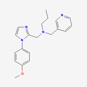 molecular formula C20H24N4O B5899131 N-{[1-(4-methoxyphenyl)-1H-imidazol-2-yl]methyl}-N-(pyridin-3-ylmethyl)propan-1-amine 