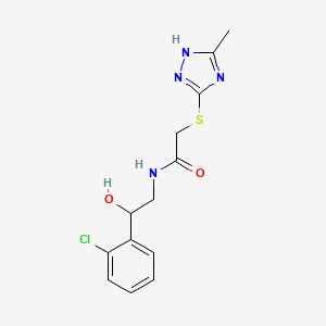 molecular formula C13H15ClN4O2S B5899203 N-[2-(2-chlorophenyl)-2-hydroxyethyl]-2-[(3-methyl-1H-1,2,4-triazol-5-yl)thio]acetamide 
