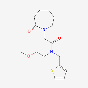 molecular formula C16H24N2O3S B5899267 N-(2-methoxyethyl)-2-(2-oxoazepan-1-yl)-N-(thiophen-2-ylmethyl)acetamide 
