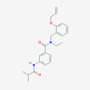 molecular formula C23H28N2O3 B5899291 N-[2-(allyloxy)benzyl]-N-ethyl-3-(isobutyrylamino)benzamide 