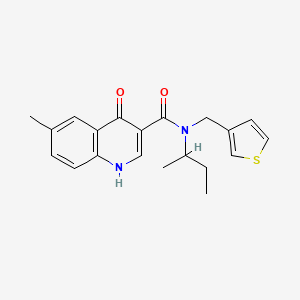 molecular formula C20H22N2O2S B5899300 N-(sec-butyl)-6-methyl-4-oxo-N-(3-thienylmethyl)-1,4-dihydroquinoline-3-carboxamide 