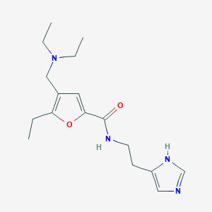 molecular formula C17H26N4O2 B5899313 4-[(diethylamino)methyl]-5-ethyl-N-[2-(1H-imidazol-4-yl)ethyl]-2-furamide 