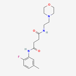 molecular formula C17H24FN3O3 B5899347 N-(2-fluoro-5-methylphenyl)-N'-(2-morpholin-4-ylethyl)succinamide 