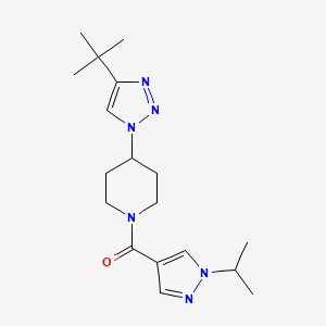 molecular formula C18H28N6O B5899350 4-(4-tert-butyl-1H-1,2,3-triazol-1-yl)-1-[(1-isopropyl-1H-pyrazol-4-yl)carbonyl]piperidine 