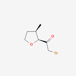 2-Bromo-1-[(2S,3R)-3-methyloxolan-2-yl]ethan-1-one