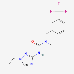 molecular formula C14H16F3N5O B5899397 N'-(1-ethyl-1H-1,2,4-triazol-3-yl)-N-methyl-N-[3-(trifluoromethyl)benzyl]urea 