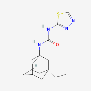 molecular formula C15H22N4OS B5899414 N-(3-ethyl-1-adamantyl)-N'-1,3,4-thiadiazol-2-ylurea 