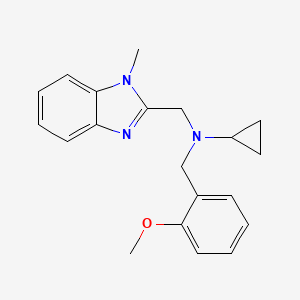 molecular formula C20H23N3O B5899418 N-(2-methoxybenzyl)-N-[(1-methyl-1H-benzimidazol-2-yl)methyl]cyclopropanamine 