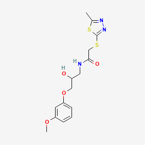 molecular formula C15H19N3O4S2 B5899437 N-[2-hydroxy-3-(3-methoxyphenoxy)propyl]-2-[(5-methyl-1,3,4-thiadiazol-2-yl)thio]acetamide 