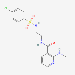 molecular formula C15H17ClN4O3S B5899478 N-(2-{[(4-chlorophenyl)sulfonyl]amino}ethyl)-2-(methylamino)nicotinamide 