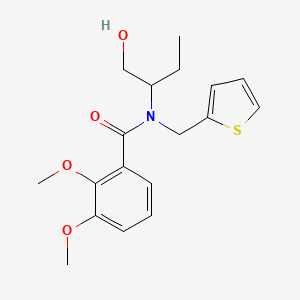 molecular formula C18H23NO4S B5899488 N-[1-(hydroxymethyl)propyl]-2,3-dimethoxy-N-(2-thienylmethyl)benzamide 