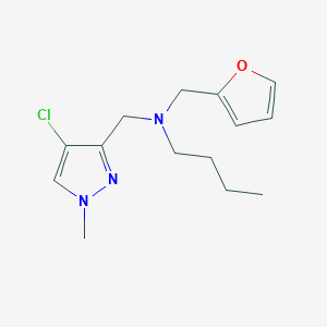 molecular formula C14H20ClN3O B5899598 N-[(4-chloro-1-methyl-1H-pyrazol-3-yl)methyl]-N-(2-furylmethyl)butan-1-amine 