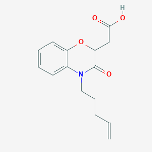 molecular formula C15H17NO4 B5899620 (3-oxo-4-pent-4-en-1-yl-3,4-dihydro-2H-1,4-benzoxazin-2-yl)acetic acid 