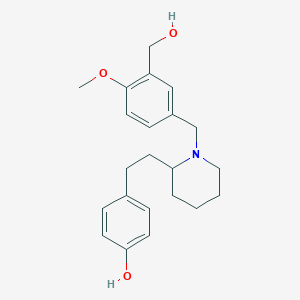 molecular formula C22H29NO3 B5899625 4-(2-{1-[3-(hydroxymethyl)-4-methoxybenzyl]piperidin-2-yl}ethyl)phenol 