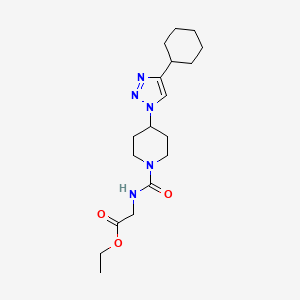 molecular formula C18H29N5O3 B5899628 ethyl ({[4-(4-cyclohexyl-1H-1,2,3-triazol-1-yl)piperidin-1-yl]carbonyl}amino)acetate 