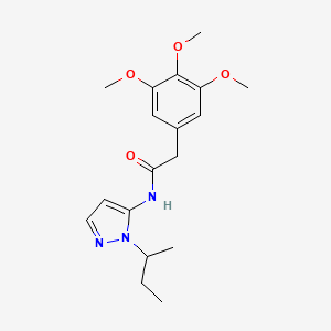 molecular formula C18H25N3O4 B5899636 N-(1-sec-butyl-1H-pyrazol-5-yl)-2-(3,4,5-trimethoxyphenyl)acetamide 