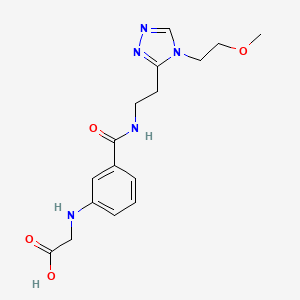 molecular formula C16H21N5O4 B5899637 ({3-[({2-[4-(2-methoxyethyl)-4H-1,2,4-triazol-3-yl]ethyl}amino)carbonyl]phenyl}amino)acetic acid 