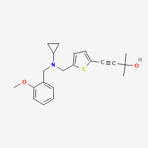 molecular formula C21H25NO2S B5899654 4-(5-{[cyclopropyl(2-methoxybenzyl)amino]methyl}-2-thienyl)-2-methylbut-3-yn-2-ol 